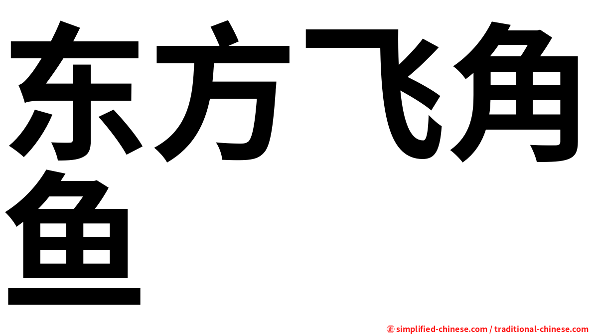 东方飞角鱼