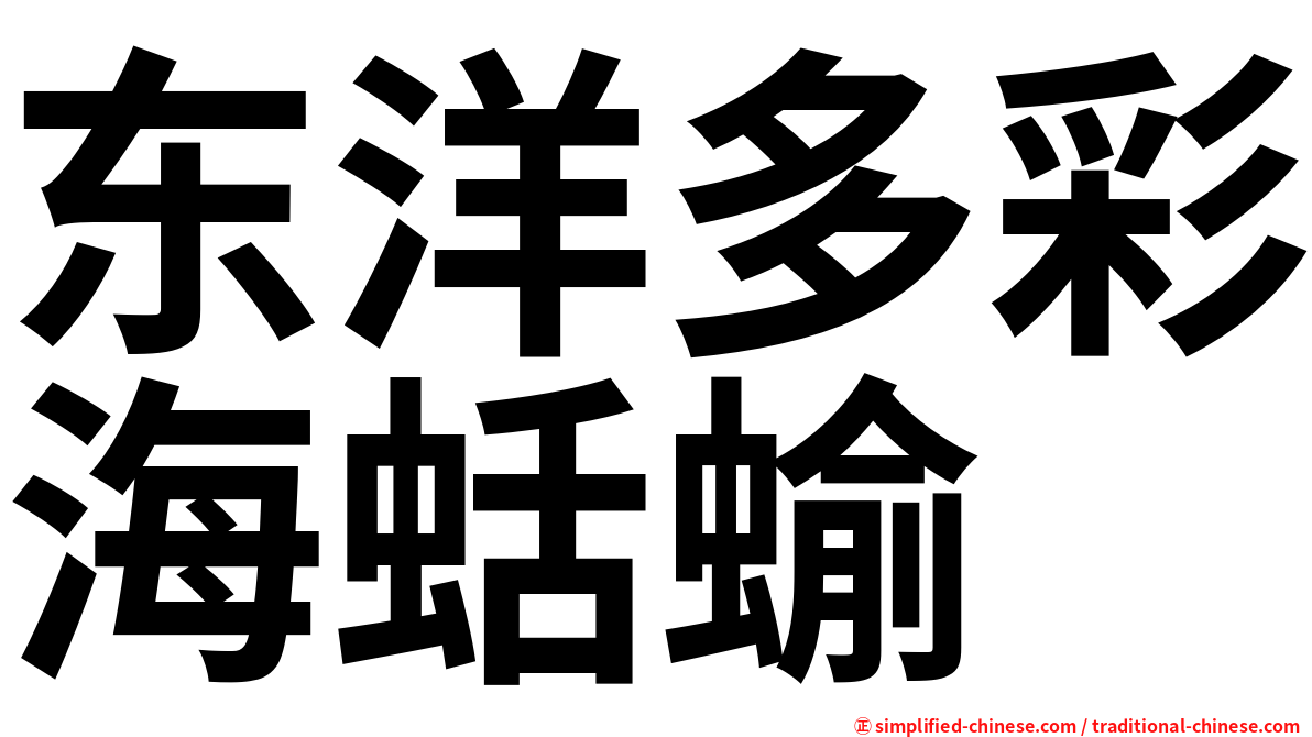 东洋多彩海蛞蝓