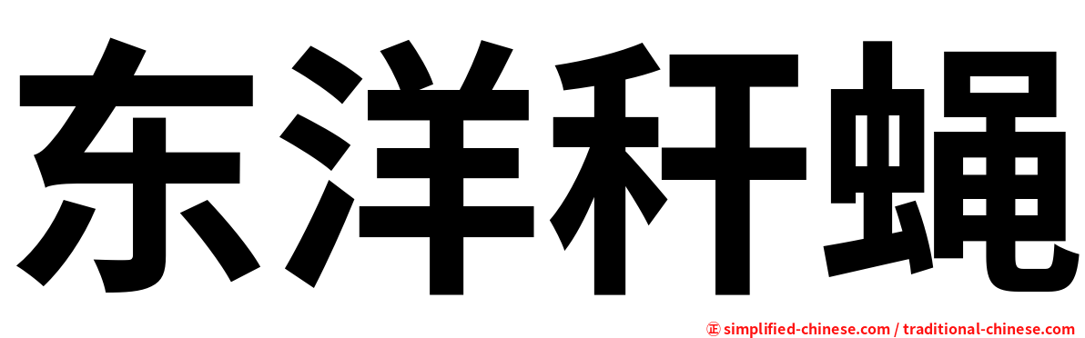 东洋秆蝇