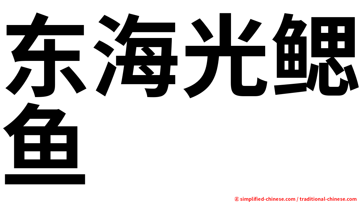 东海光鳃鱼