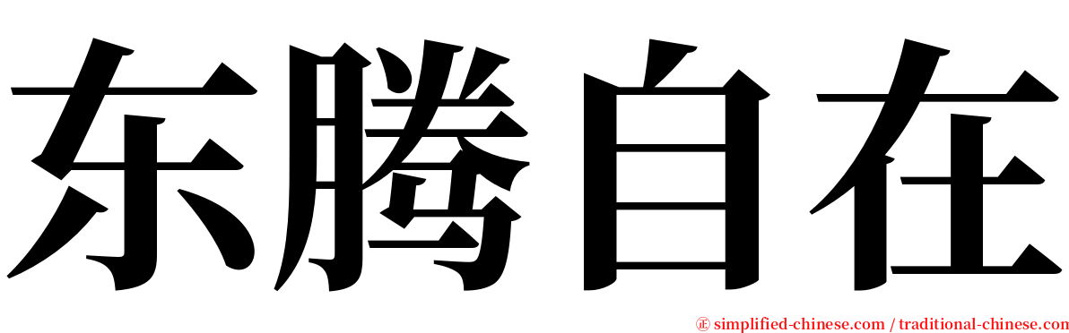 东腾自在 serif font
