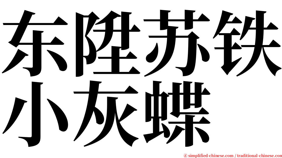 东陞苏铁小灰蝶 serif font