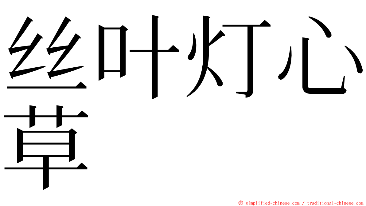 丝叶灯心草 ming font