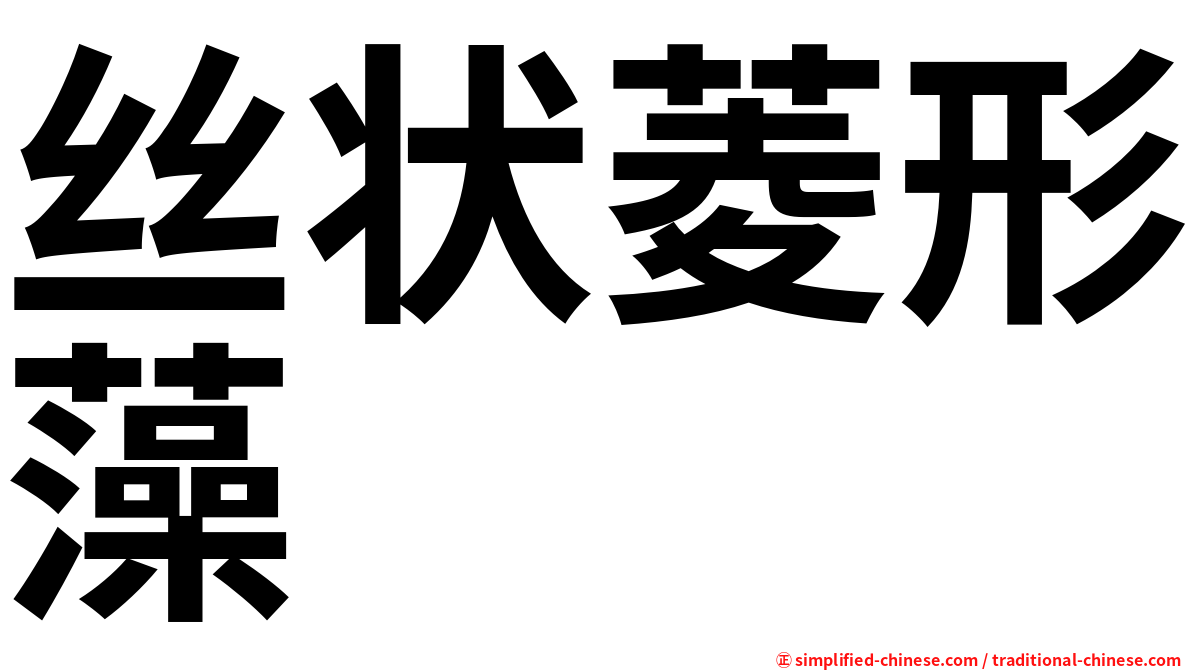 丝状菱形藻