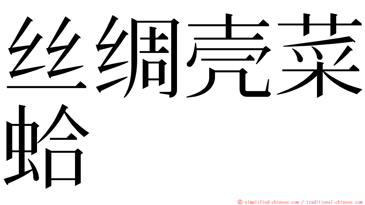 丝绸壳菜蛤 ming font