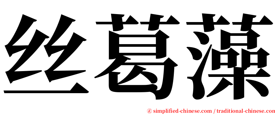 丝葛藻 serif font