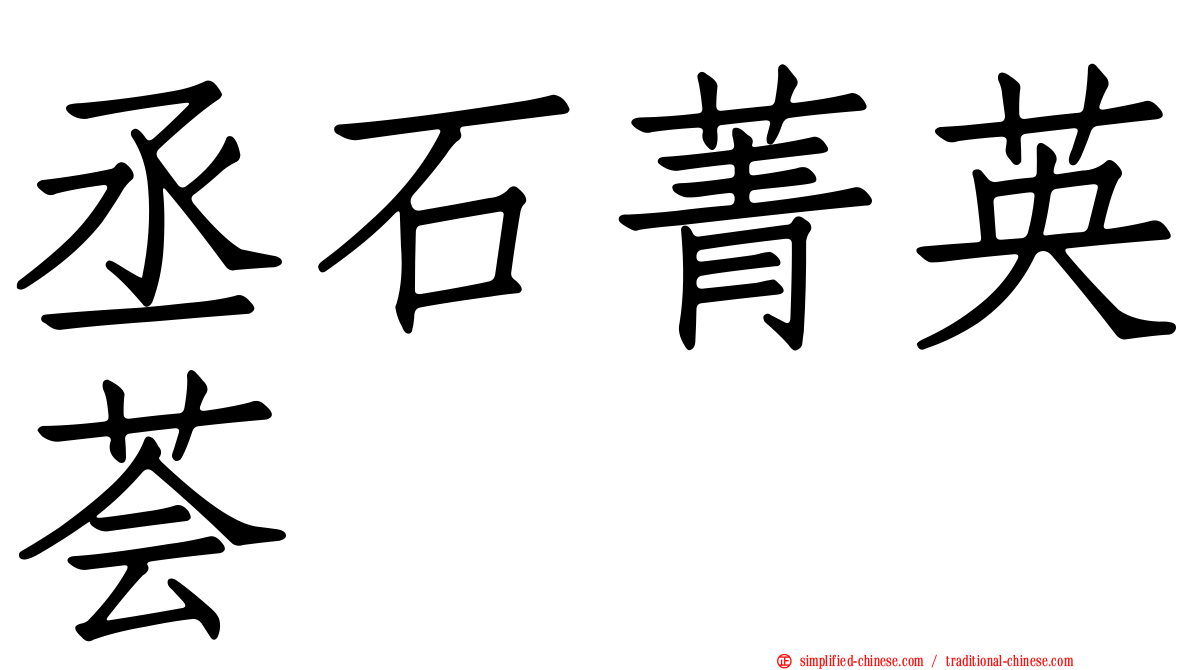 丞石菁英荟