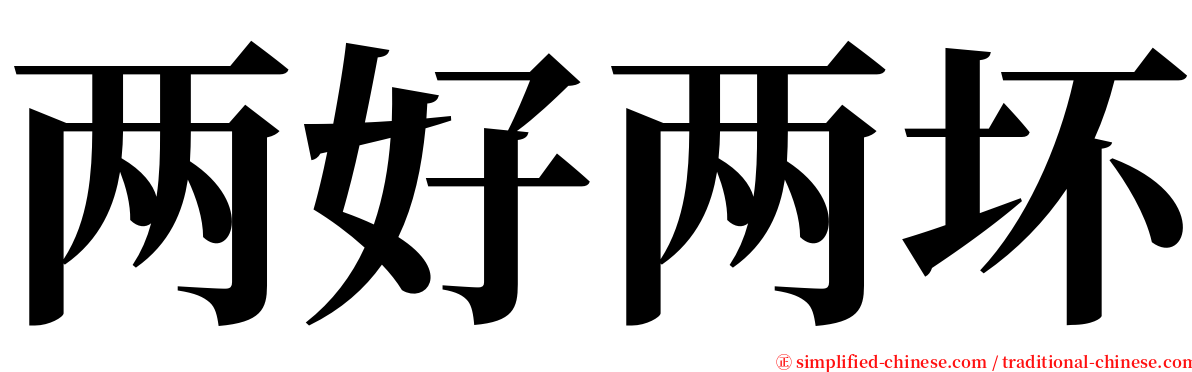 两好两坏 serif font