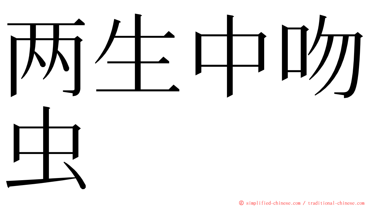 两生中吻虫 ming font