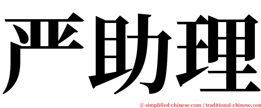 严助理 serif font