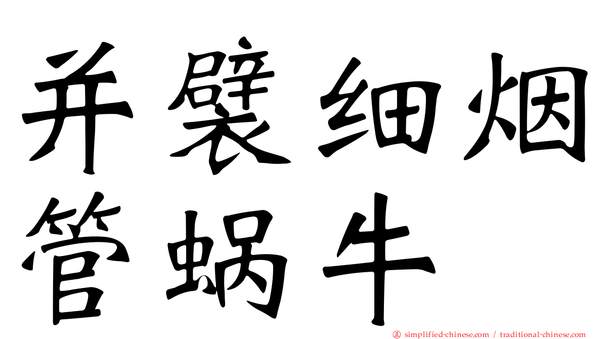 并襞细烟管蜗牛