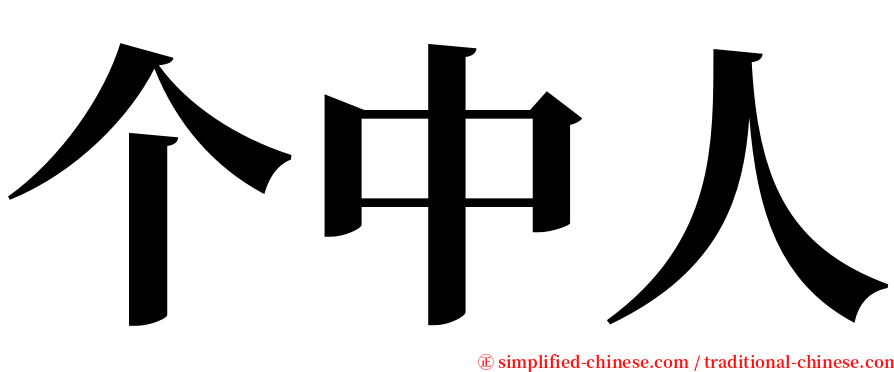 个中人 serif font