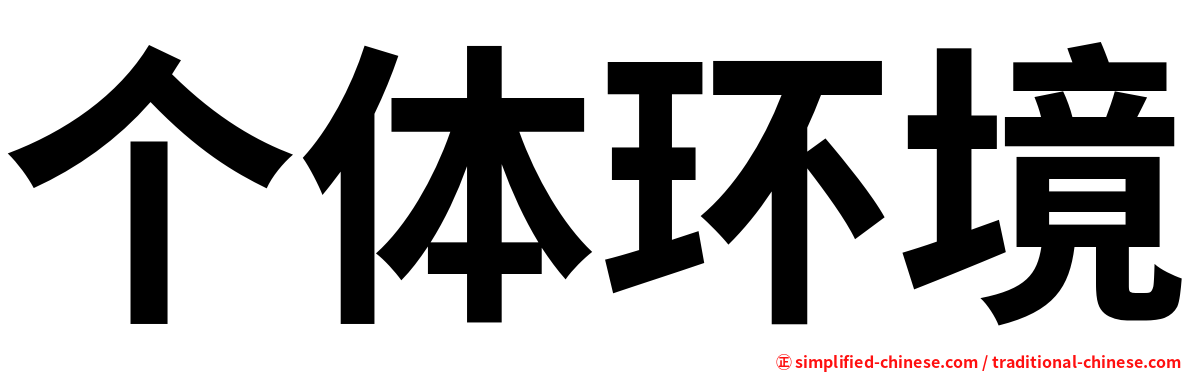 个体环境