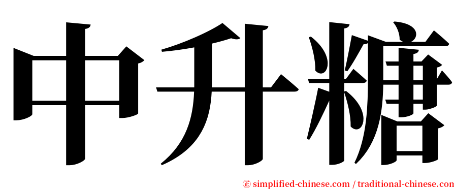 中升糖 serif font