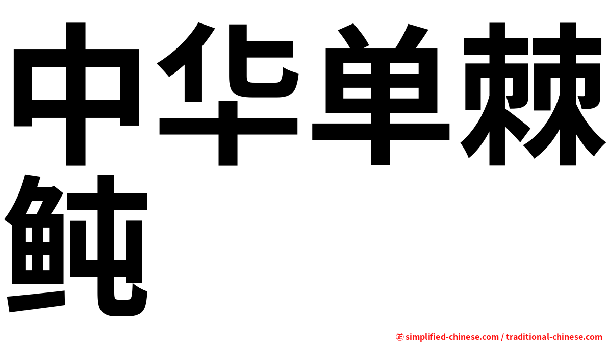 中华单棘鲀