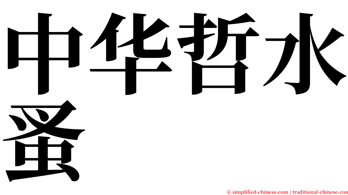 中华哲水蚤 serif font