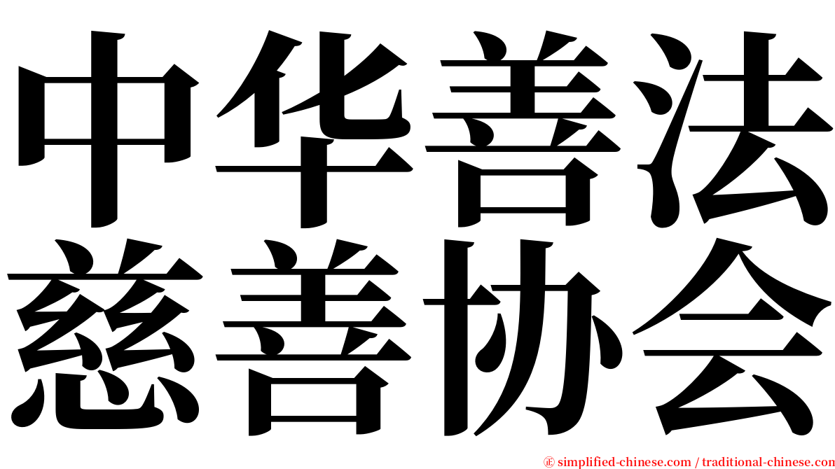 中华善法慈善协会 serif font