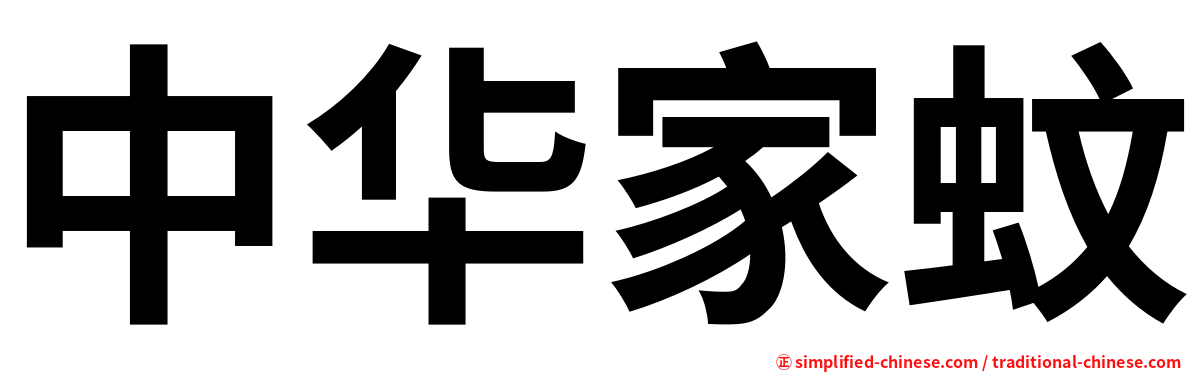 中华家蚊
