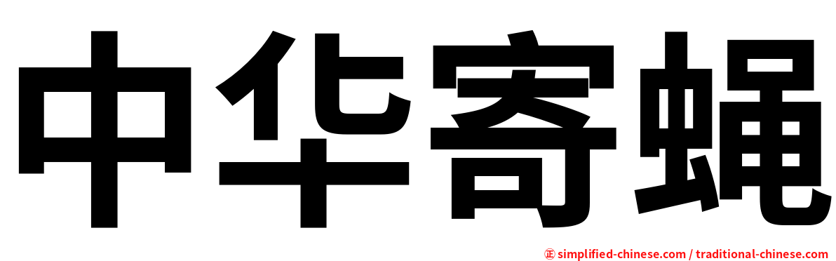 中华寄蝇