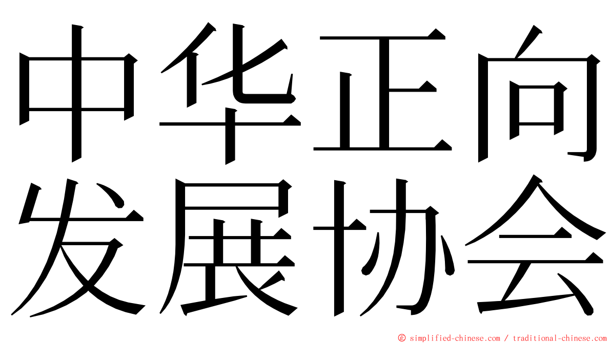中华正向发展协会 ming font