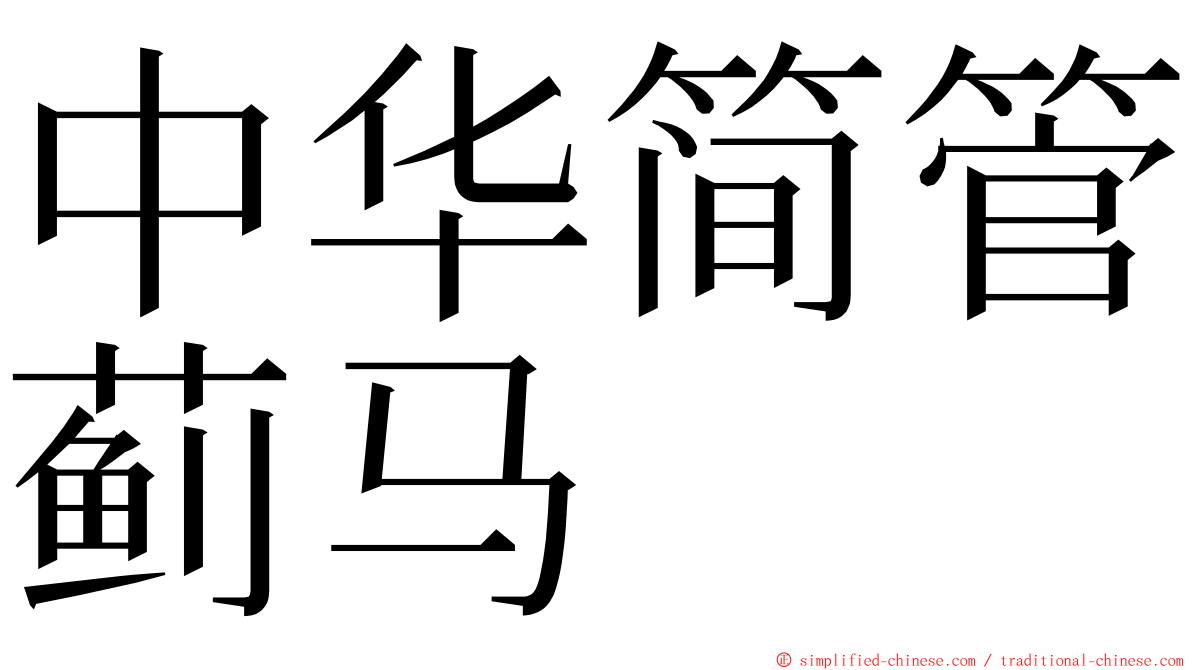 中华简管蓟马 ming font