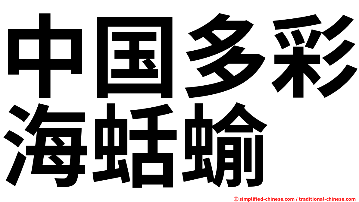 中国多彩海蛞蝓
