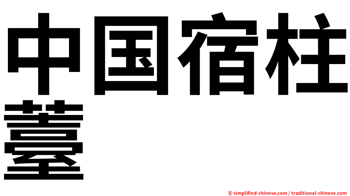 中国宿柱薹
