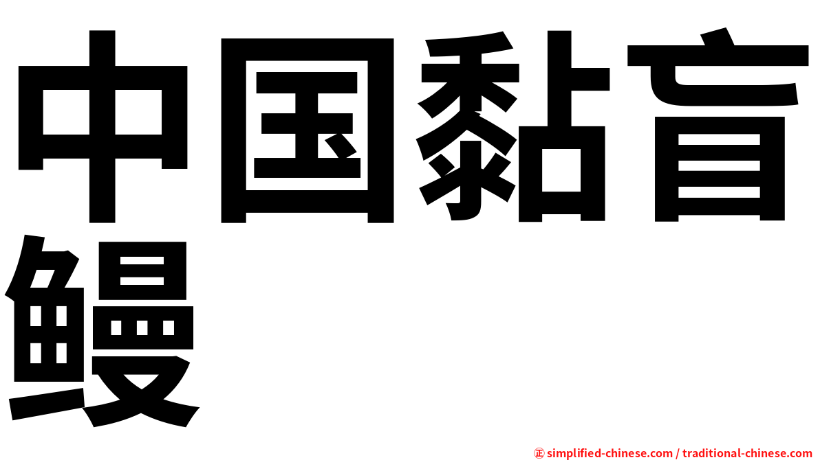 中国黏盲鳗