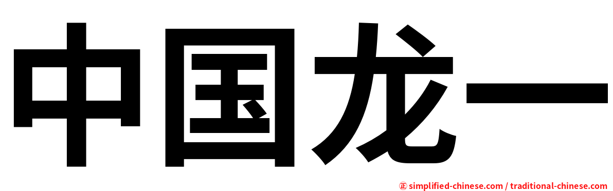 中国龙一