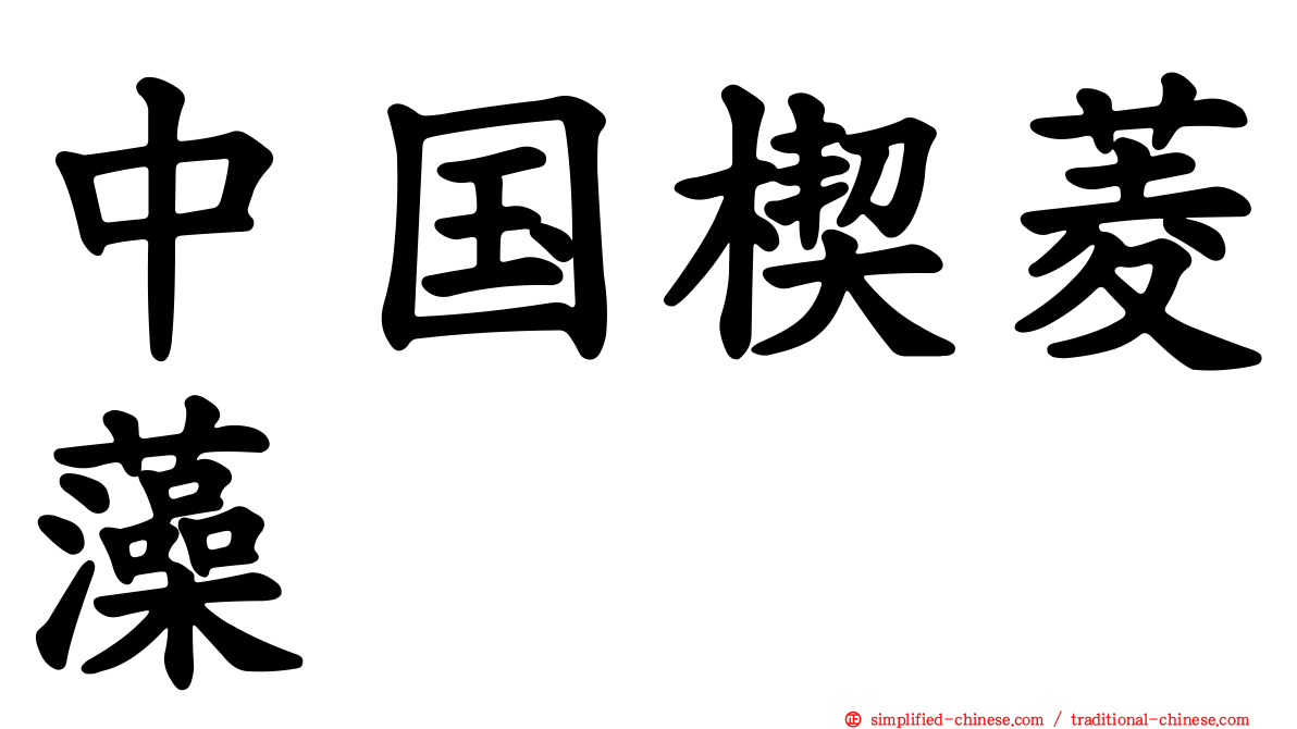 中国楔菱藻