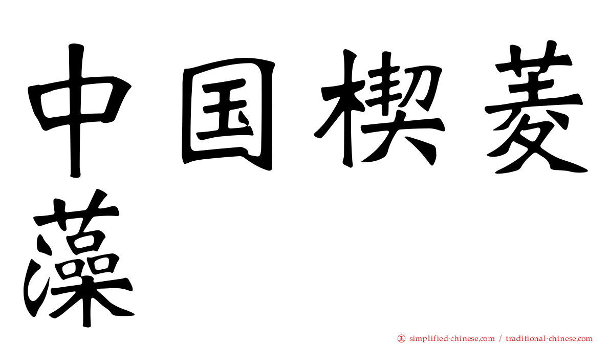 中国楔菱藻