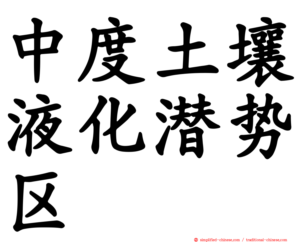 中度土壤液化潜势区