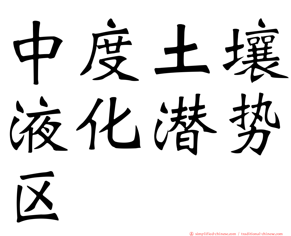 中度土壤液化潜势区