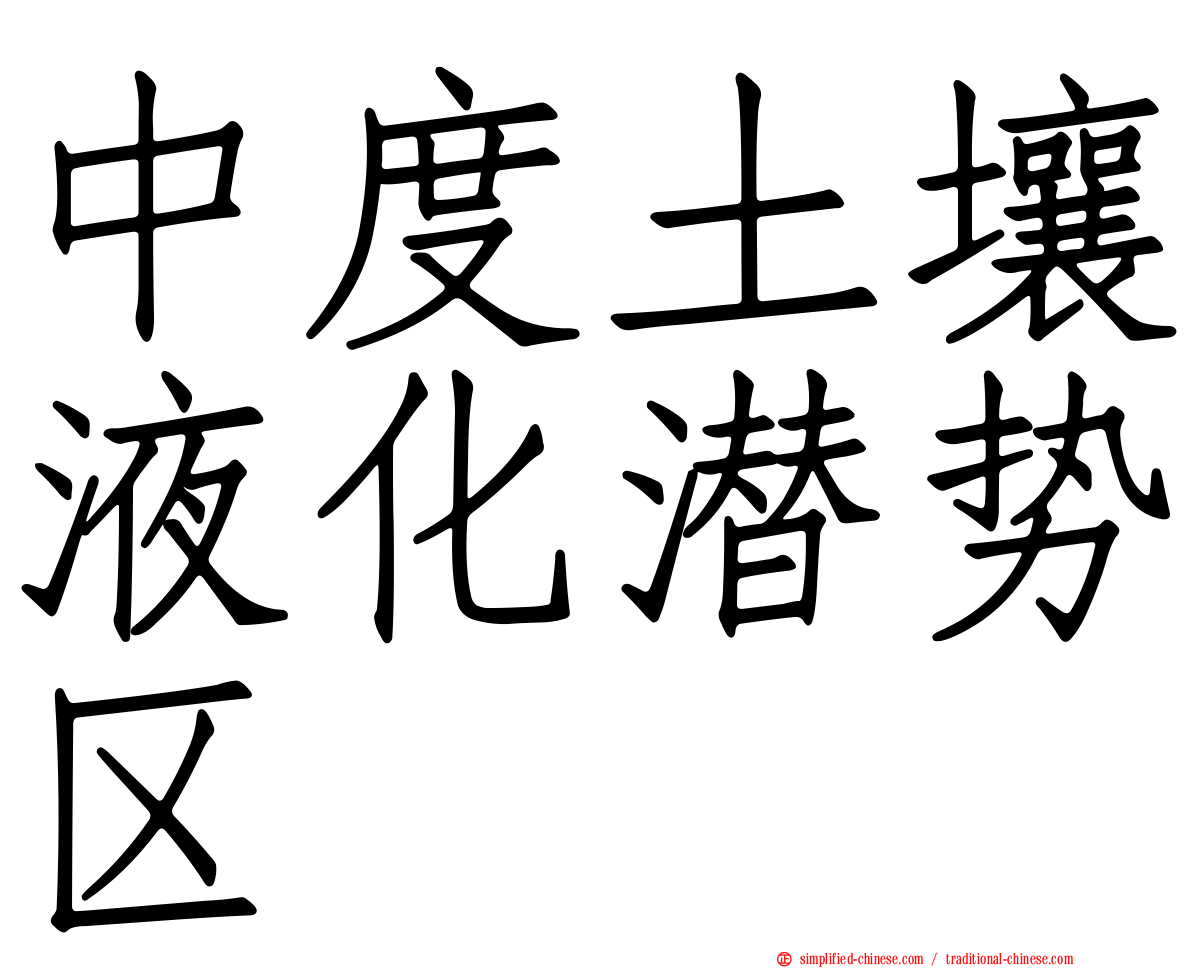 中度土壤液化潜势区