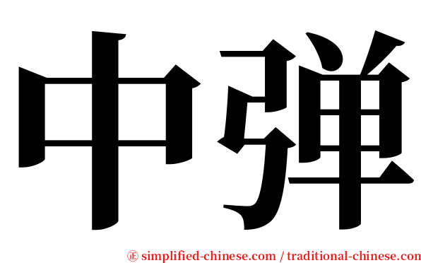 中弹 serif font