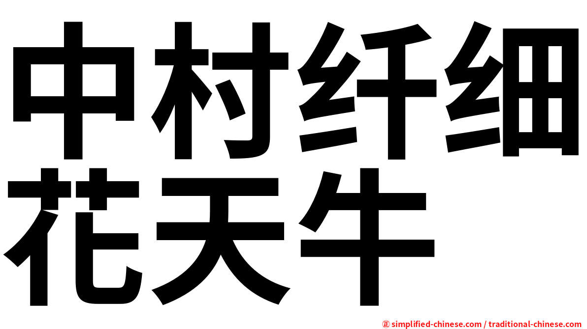 中村纤细花天牛