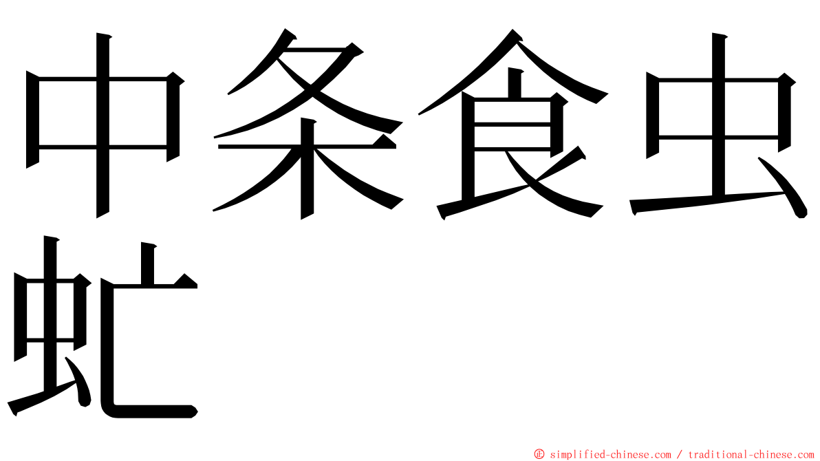 中条食虫虻 ming font