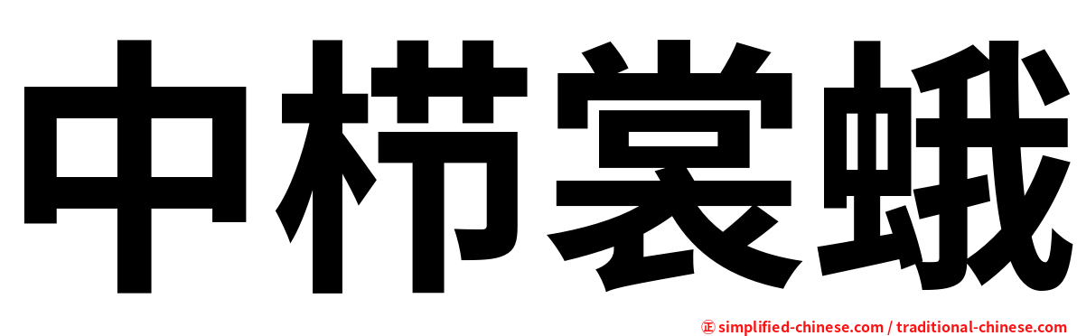中栉裳蛾