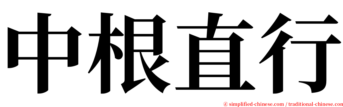 中根直行 serif font