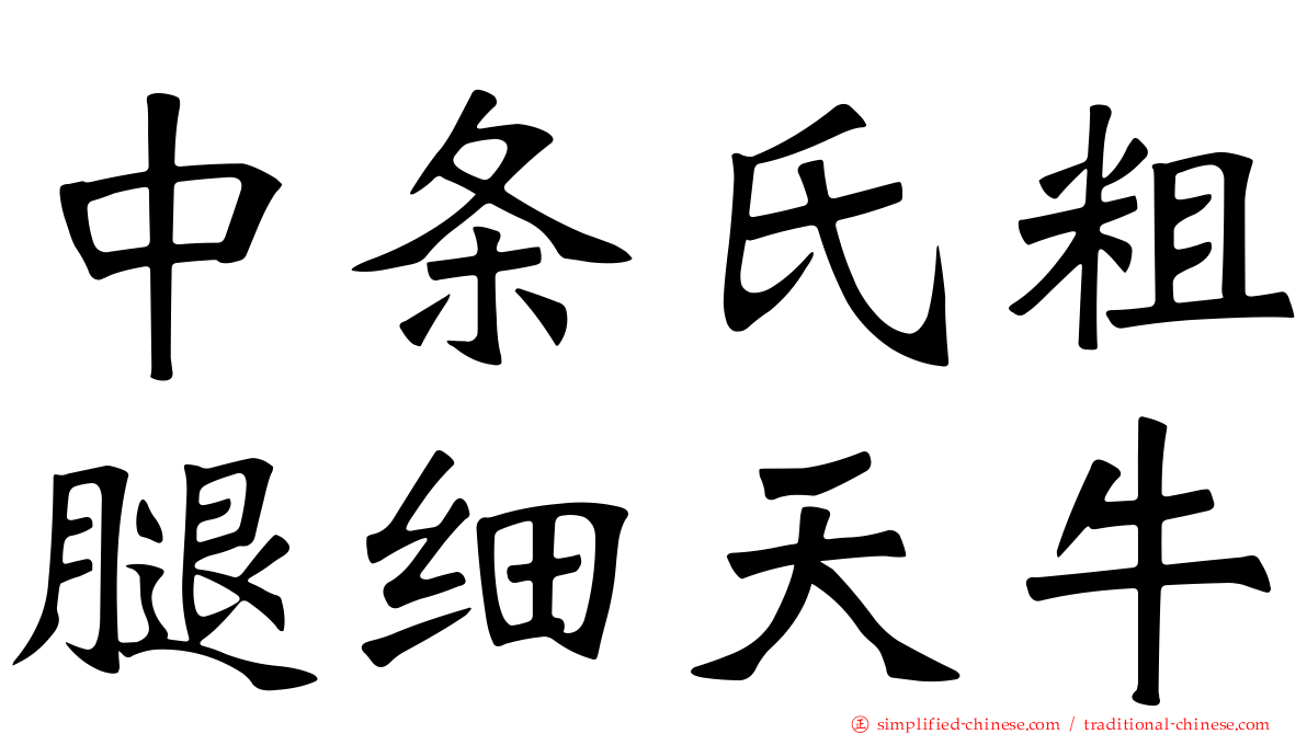 中条氏粗腿细天牛