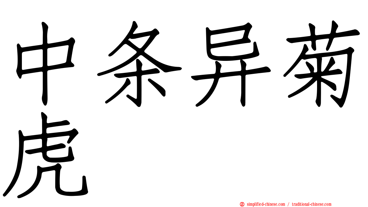 中条异菊虎