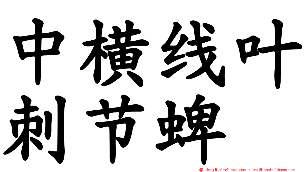 中横线叶刺节蜱