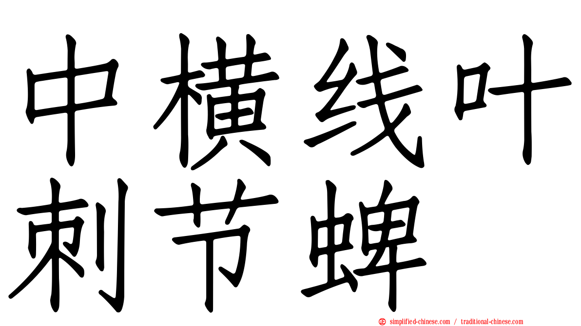 中横线叶刺节蜱
