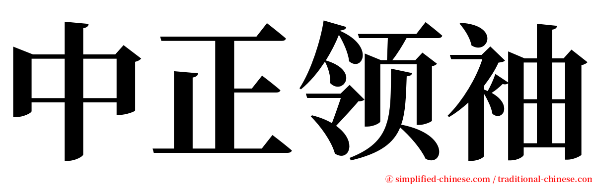 中正领袖 serif font