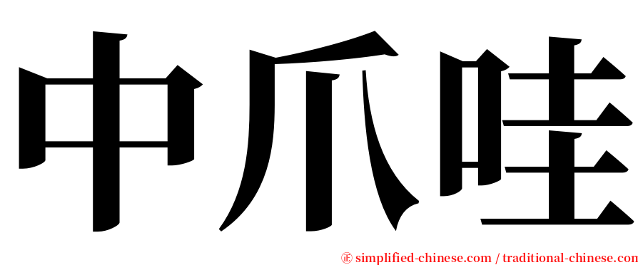 中爪哇 serif font