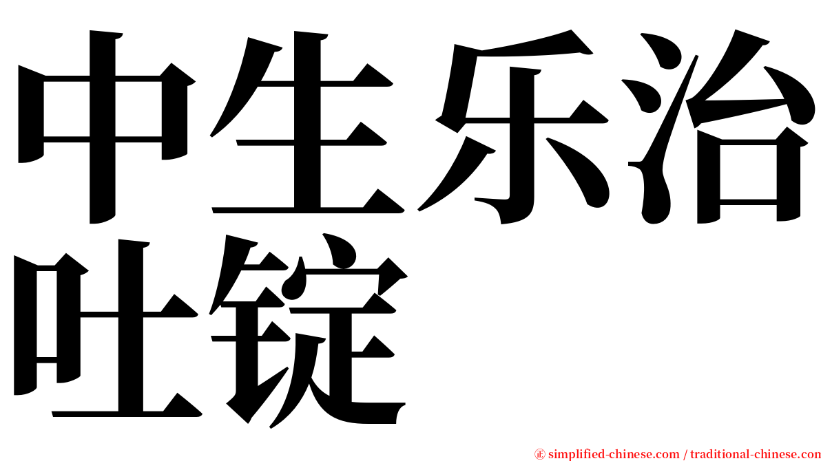 中生乐治吐锭 serif font