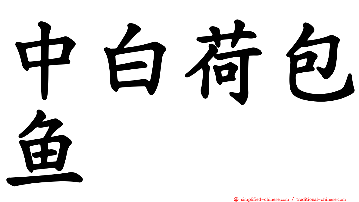 中白荷包鱼