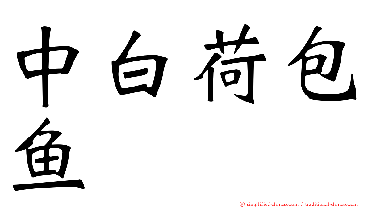 中白荷包鱼