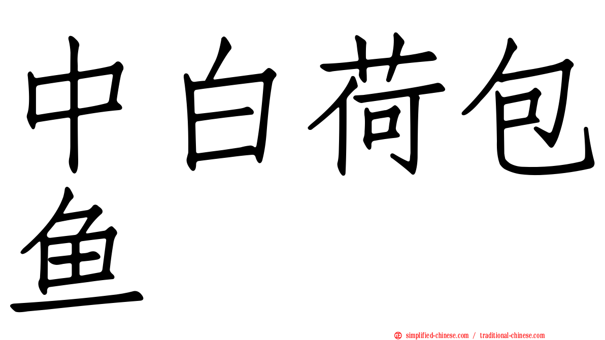 中白荷包鱼