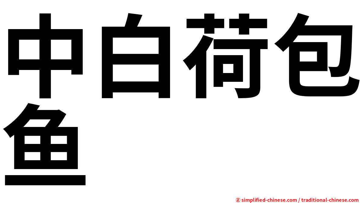 中白荷包鱼